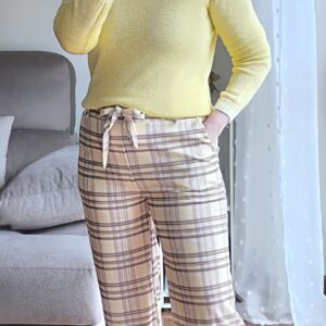 Pantalón cuadros amarillos